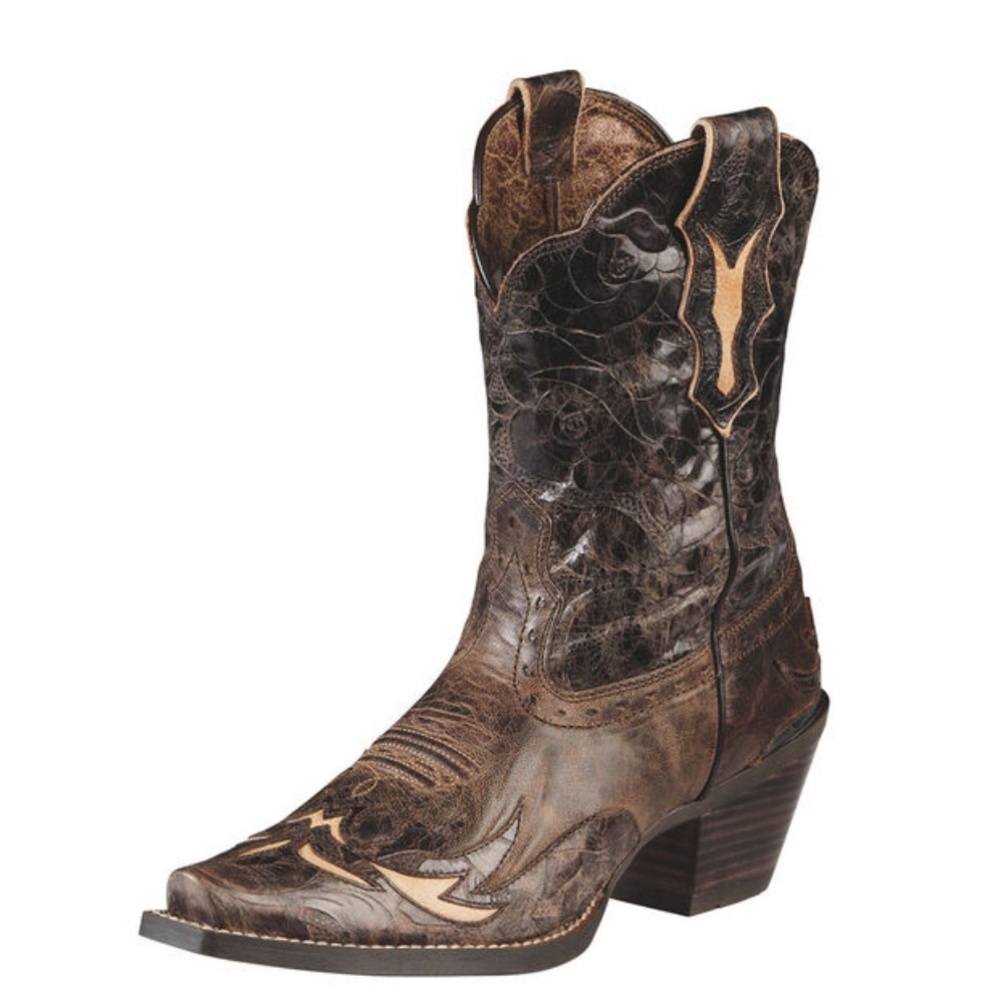 Dahlia Ariat Distressed Brown Heeled Boots